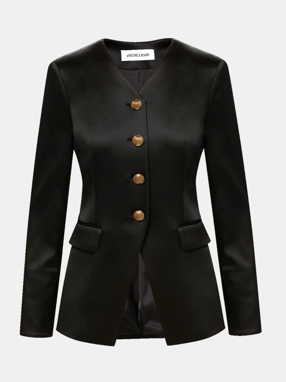 Veronica Beard Black tailored Blazer with Gold Buttons